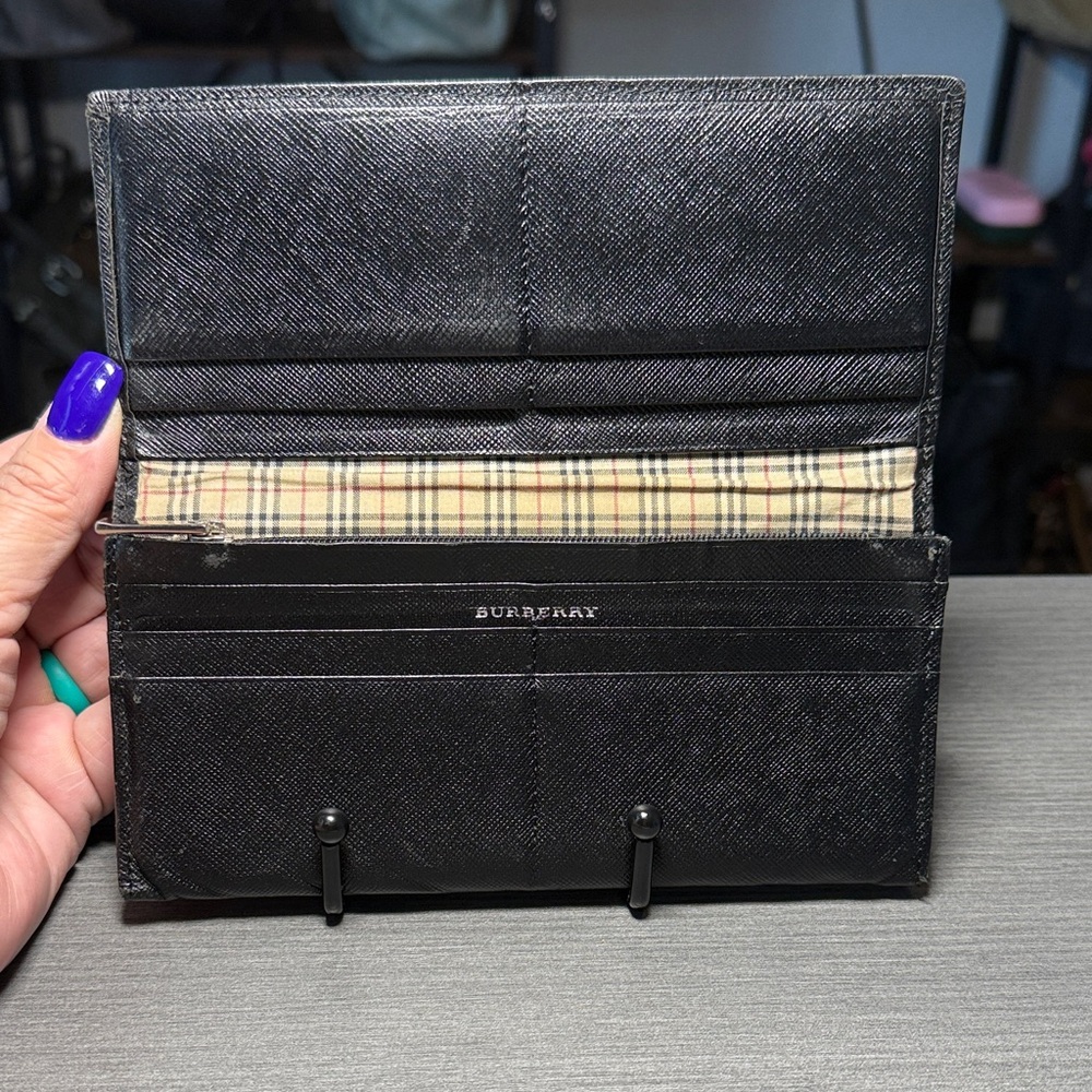 Burberry Black Leather Continental Wallet - Picture 3 of 8
